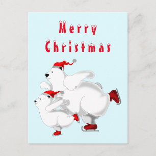 Skating Bears Christmas Cards