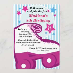 Skating Birthday Party Invitation