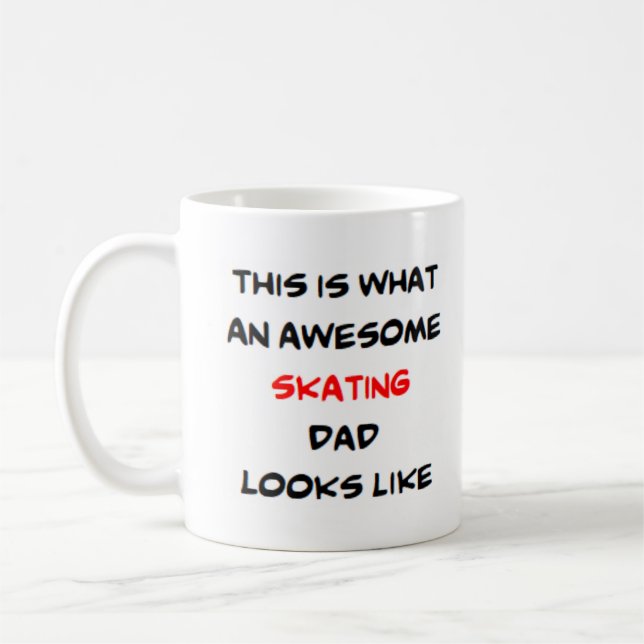 skating dad, awesome coffee mug (Left)
