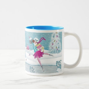 Skating Girl - two tone mug