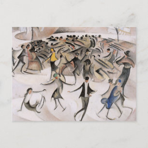 Skating in the Bois de Boulogne by Alice Bailly Postcard