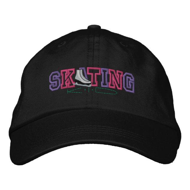 Skating Kid Embroidered Hat (Front)
