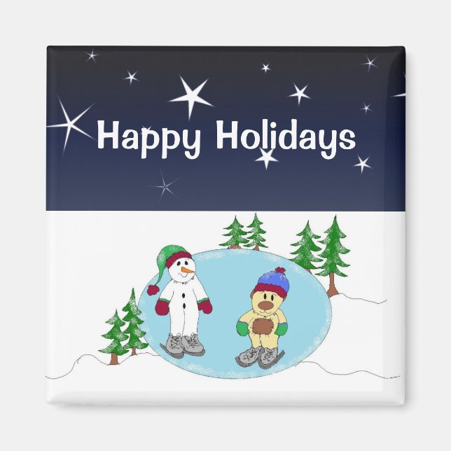 Skating on a Starry Night Magnet (Front)