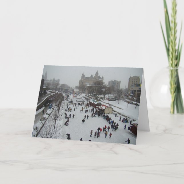 Skating on the Rideau Canal Card (Front)