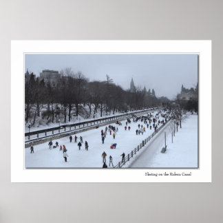 Skating on the Rideau Canal Poster
