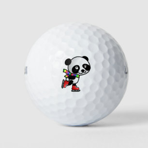 Skating Panda Golf Balls