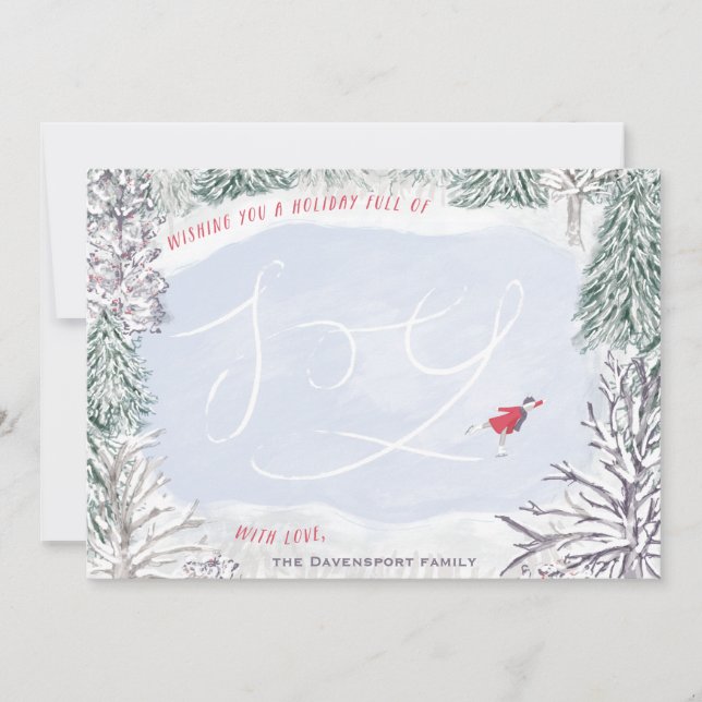 Skating Pond Joy Invitation (Front)