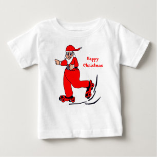 Skating Santa Baby T-Shirt