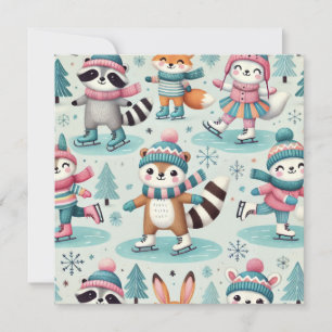 Skating Season Christmas Greeting Card
