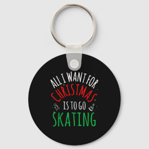 Skating Skate - Group Matching Family Christmas Fu Key Ring