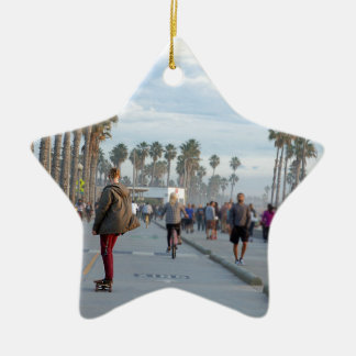 skating to venice beach ceramic tree decoration