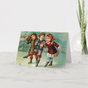 Skating Trio Greeting Card