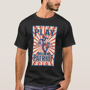 Skating Uncle Sam 4th Of July Boys Kids American F T-Shirt