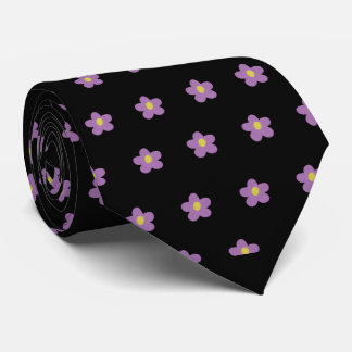 Skaymarts Black Colour Rose Floral Design Neck Tie