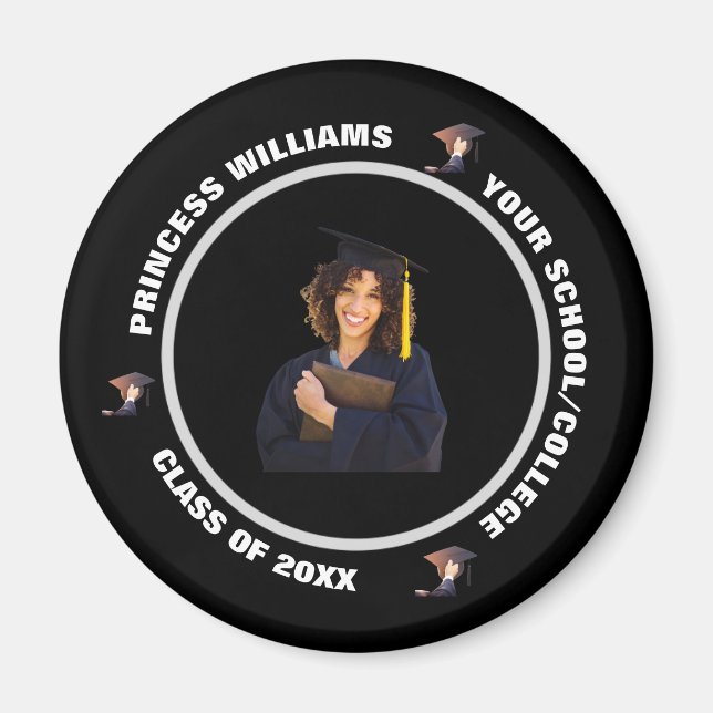 Skaymarts | Black & White Photo Graduation Magnet (Front)