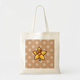 SKAYMARTS Brown Boho Floral design Tote Bag