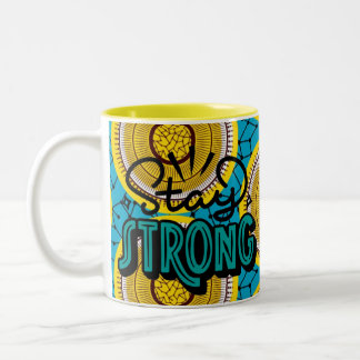 SKAYMARTS | Calligraphic Yellow Afriprints Mug