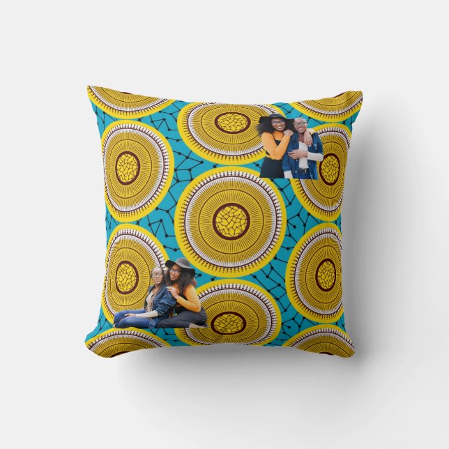 SKAYMARTS | Photo African Prints Throw Pillow (Front)