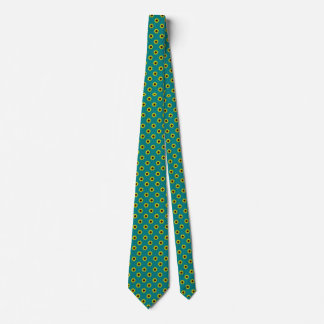 Skaymarts Teal Green Color Sunflower Neck Tie