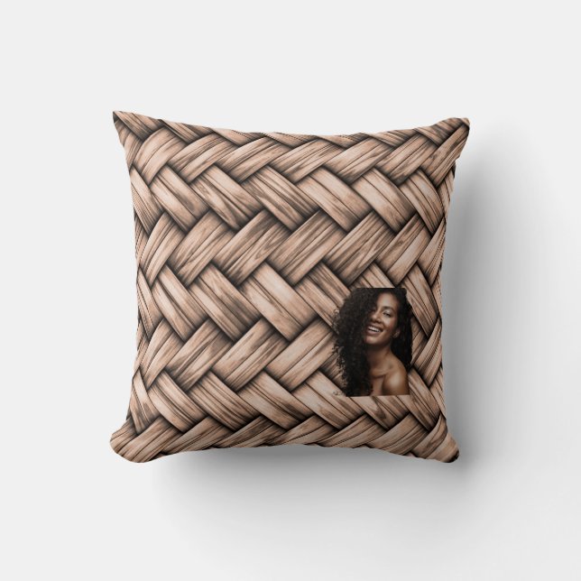 SKAYMARTS | Uniquely Photo Woven Throw pillow  (Front)