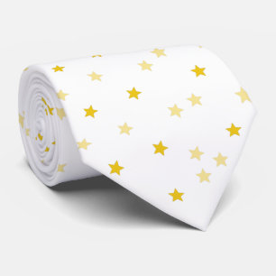 Skaymarts White Golden Star Neck Tie