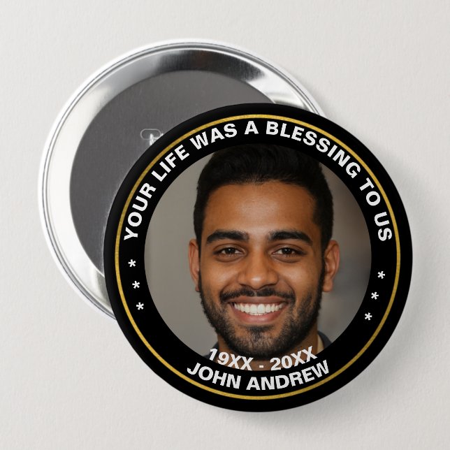 Skaymarts | Your Life Was A Blessing To Us 10 Cm Round Badge (Front & Back)