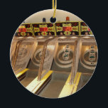 SKEE BALL! CERAMIC TREE DECORATION<br><div class="desc">Everybody has a technique! Everybody has an angle! Everybody has a drawer full of prize tickets from the arcade! Customise for your favourite Skee Baller or maybe just to show off your prowess at this classic NON-virtual sport (?) Skee Ball reigns supreme at the beach! The unofficial sport of summer!...</div>