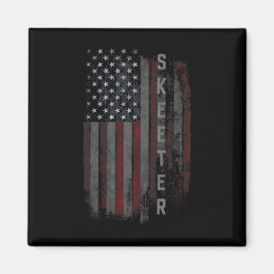 Skeeter Family American Flag Fishing Boat Magnet