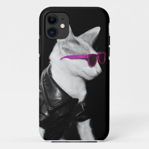 Skeezix the Cat iPhone5 Case - Biker Cat in Shades
