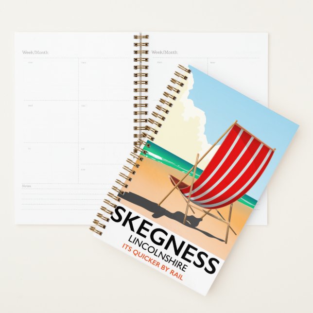 Skegness Lincolnshire beach poster Planner (Display)