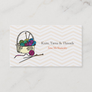 Skein Crochet Yarn Knitting Craft Business Card