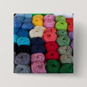 Skeins of yarn 15 cm square badge