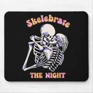 Skelebrate The Night Skeletons Spooky Season For C Mouse Pad