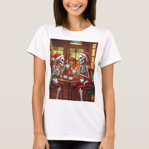 Skelen Santa Claus T shirt 