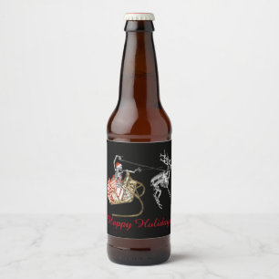 Skelesanta Beer Bottle Label