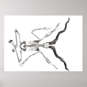 Skeletal Baphomet Poster