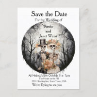 Skeletal Couple Save the Date