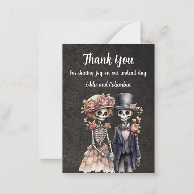 Skeletal Couple Thank You Card (Front)