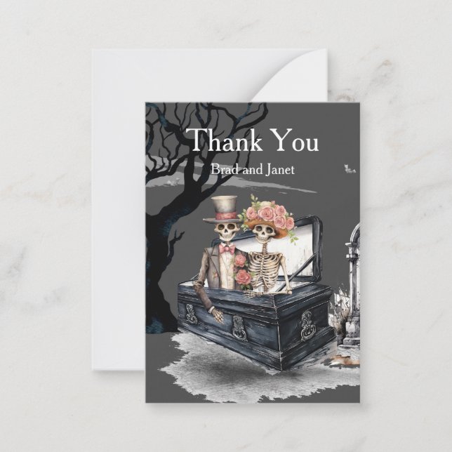 Skeletal Couple Thank You Card (Front)