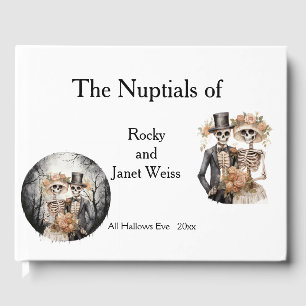 Skeletal Couple Wedding Invitation Guest Book