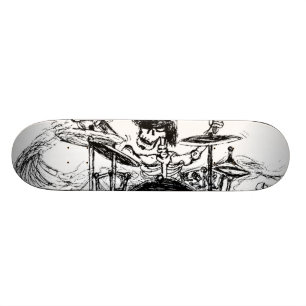 Skeletal Drummer Skateboard