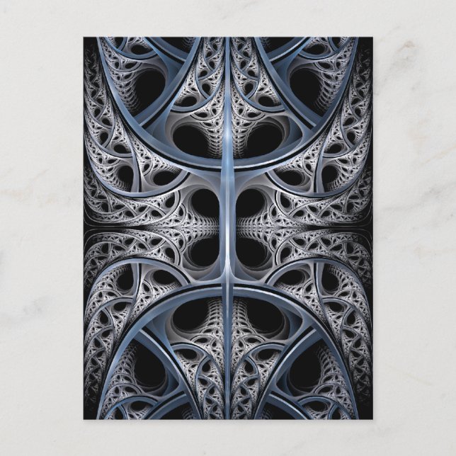 Skeletal Hall fractal art Postcard (Front)