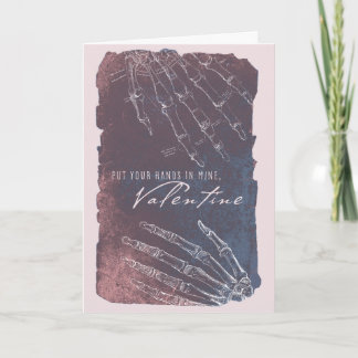 Skeletal Hands Anatomical Valentine's Day Card