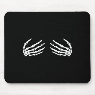 Skeletal Hands On Chest Breasts Witches Gift Mouse Pad