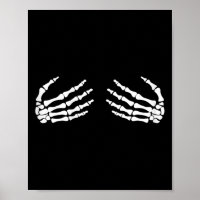 Skeletal Hands On Chest Breasts Witches Gift 