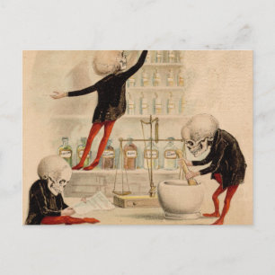 Skeletal Pharmacy Postcard