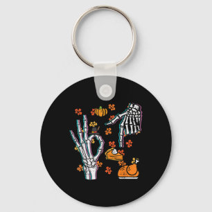 Skeleton 67 Meme Funny Thanksgiving 6 7 Boys Youth Key Ring