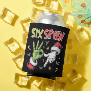 Skeleton 6 7 Christmas Six Seven Meme Xmas Can Cooler