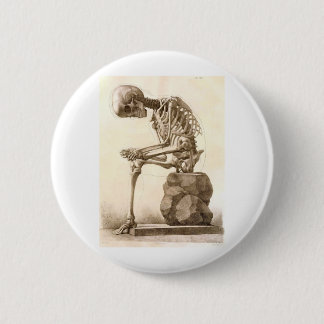 skeleton 6 cm round badge