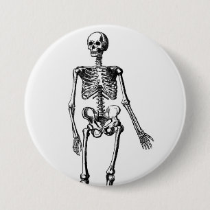 Skeleton 7.5 Cm Round Badge